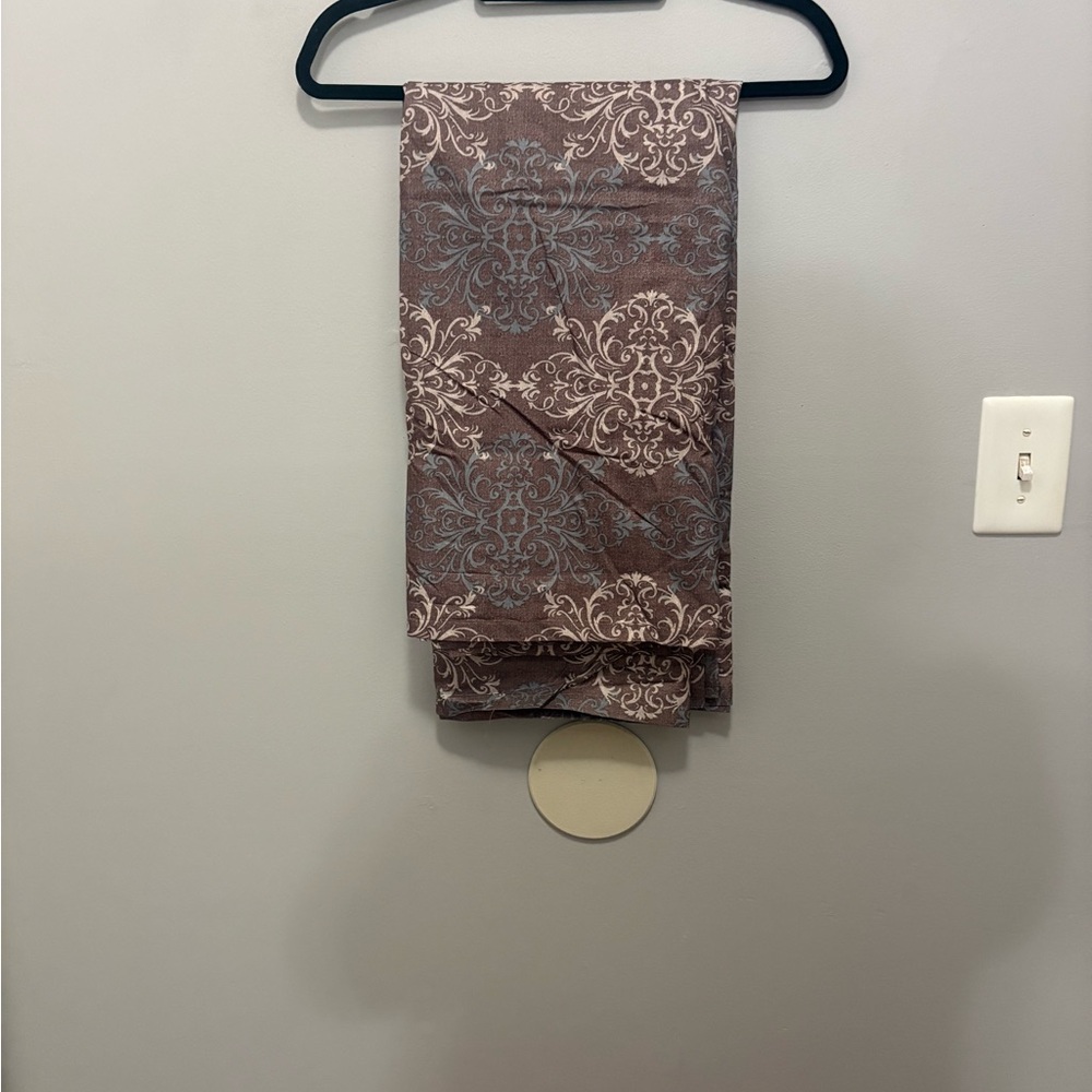 Brown and Cream Patterned curtain panel   Blackout curtain - Picture 5 of 6